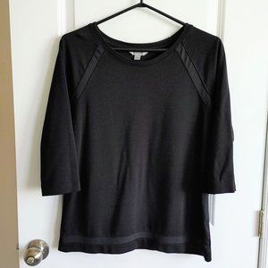 Kenneth Cole Reaction Black 3/4 Sleeve Top